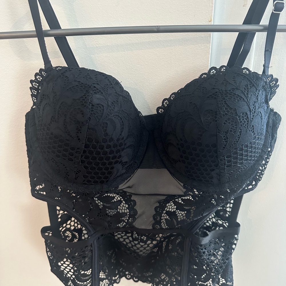 Black lace corset from la Senza